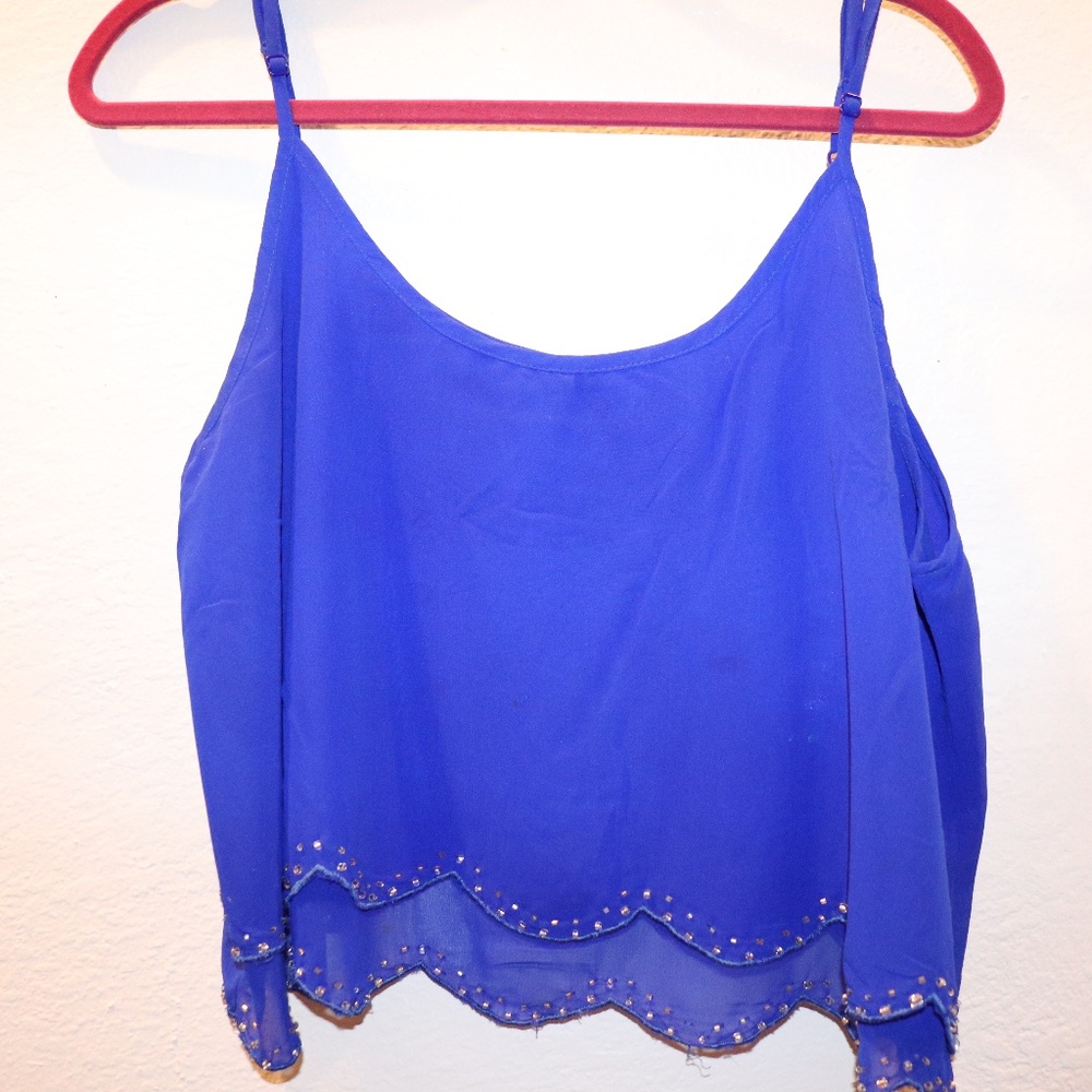 Blue Strappy Top